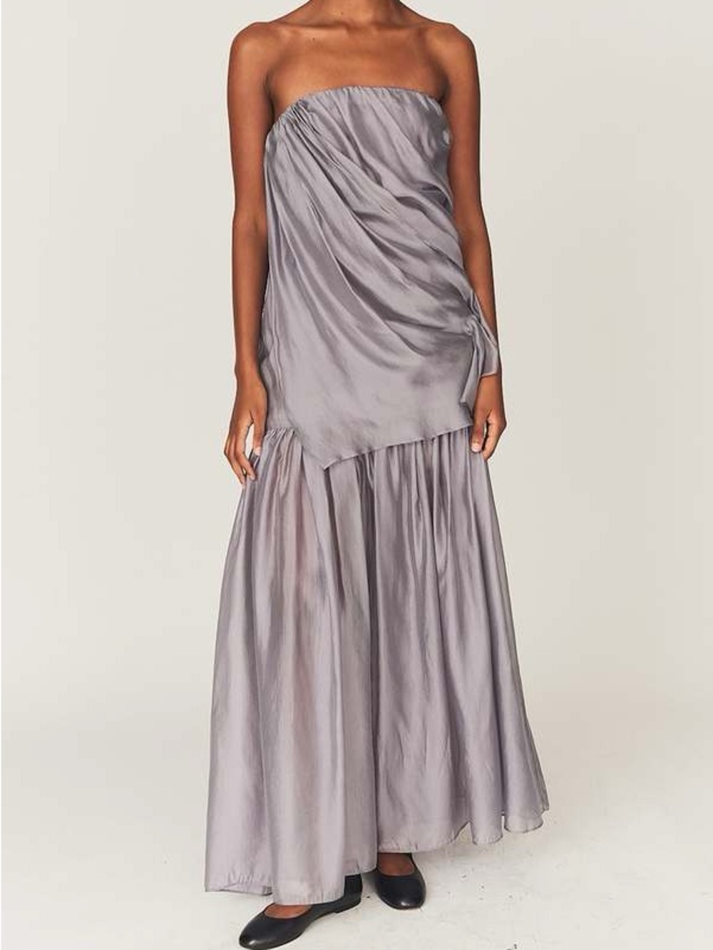 The Garment Gillian Gown Dress in Oyster Size 4 Strapless Maxi Dress